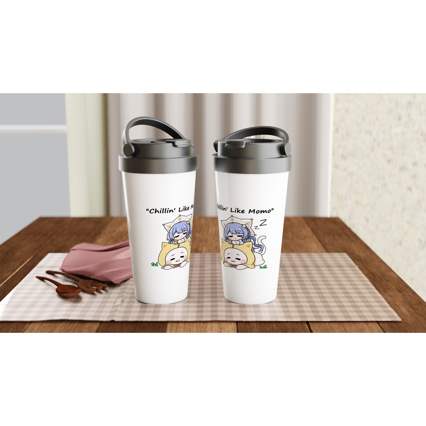 White 15oz Stainless Steel Travel Mug - Diverso shop