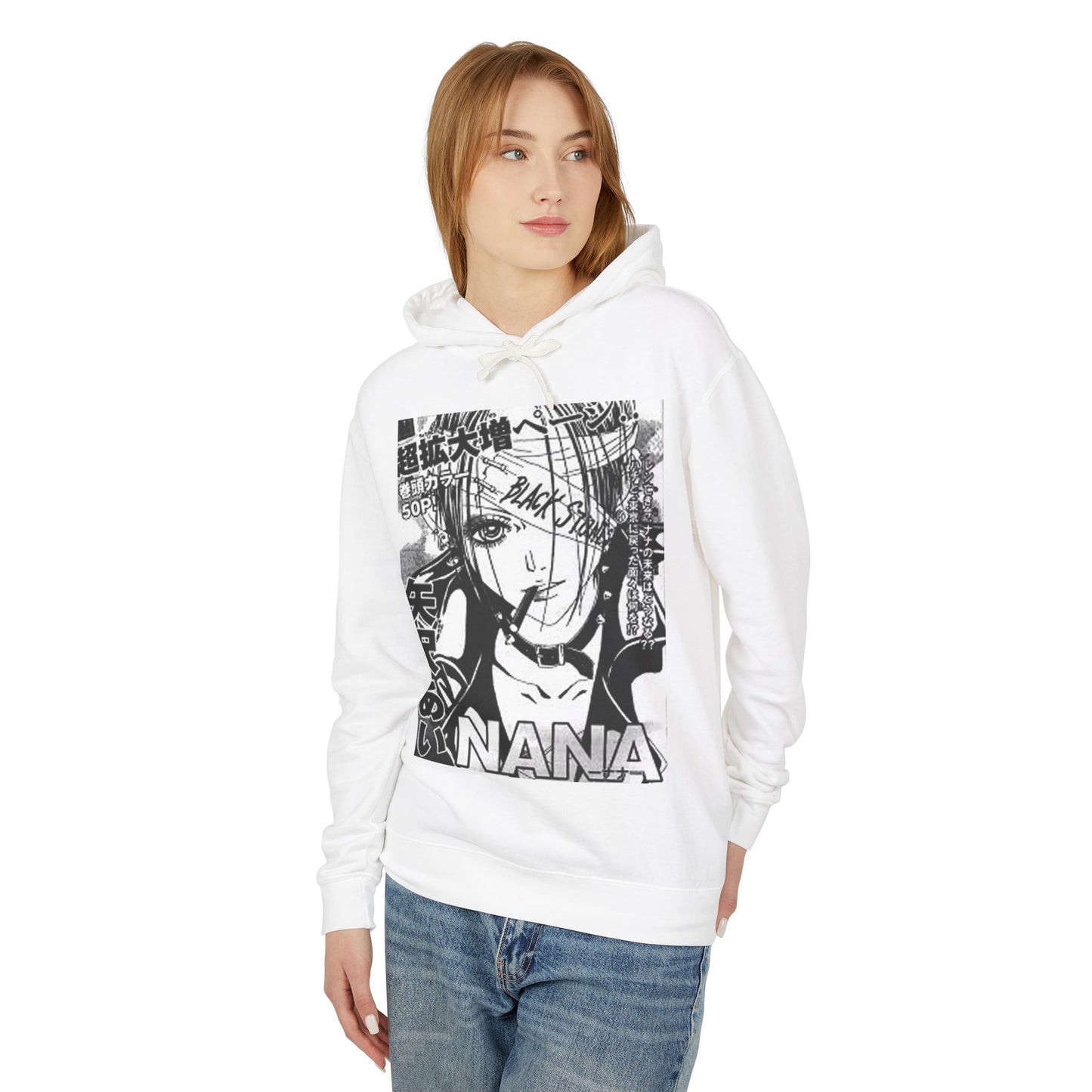 NANA Graphic Unisex Lightweight Hooded Sweatshirt - Trendy Manga Style - Diverso shop