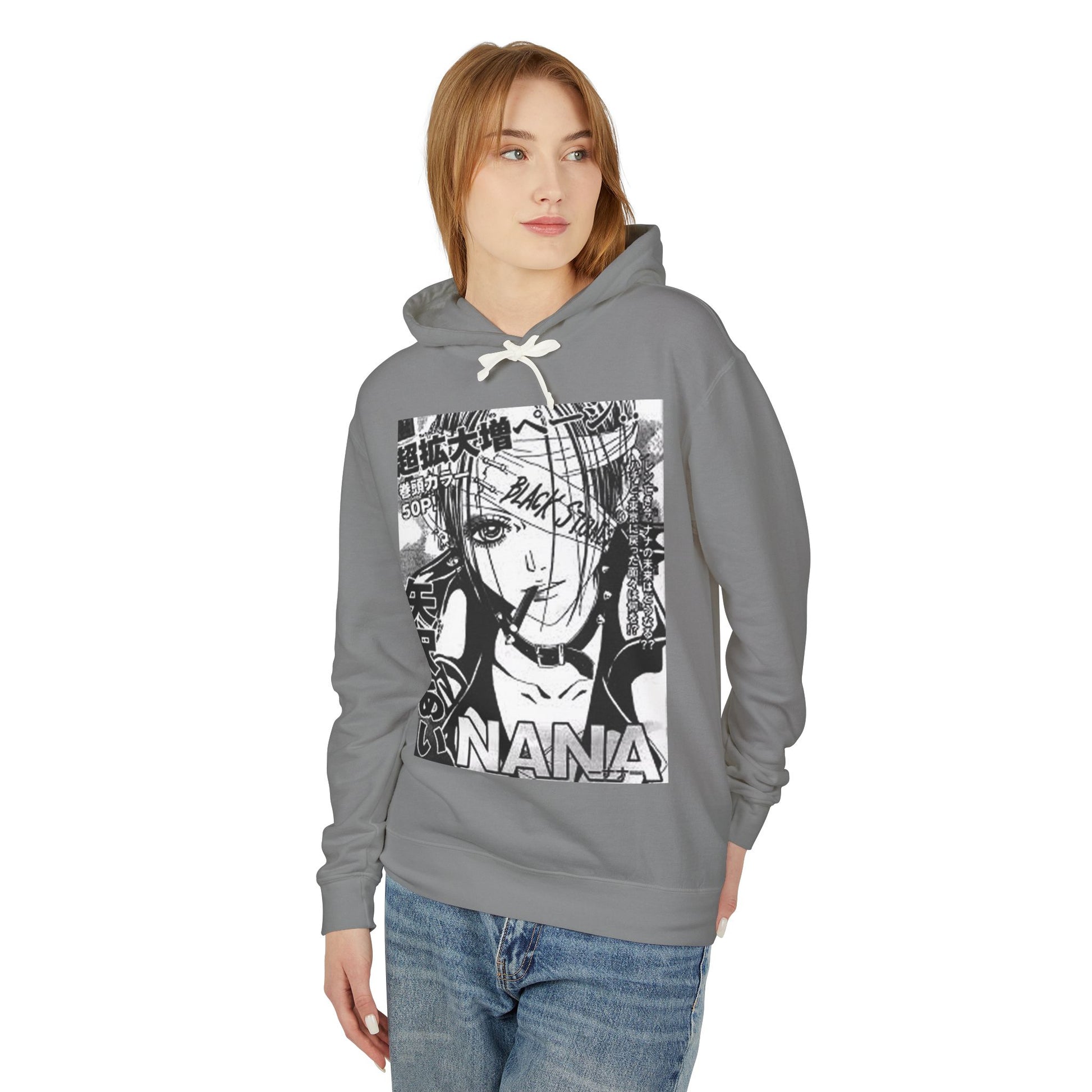 NANA Graphic Unisex Lightweight Hooded Sweatshirt - Trendy Manga Style - Diverso shop