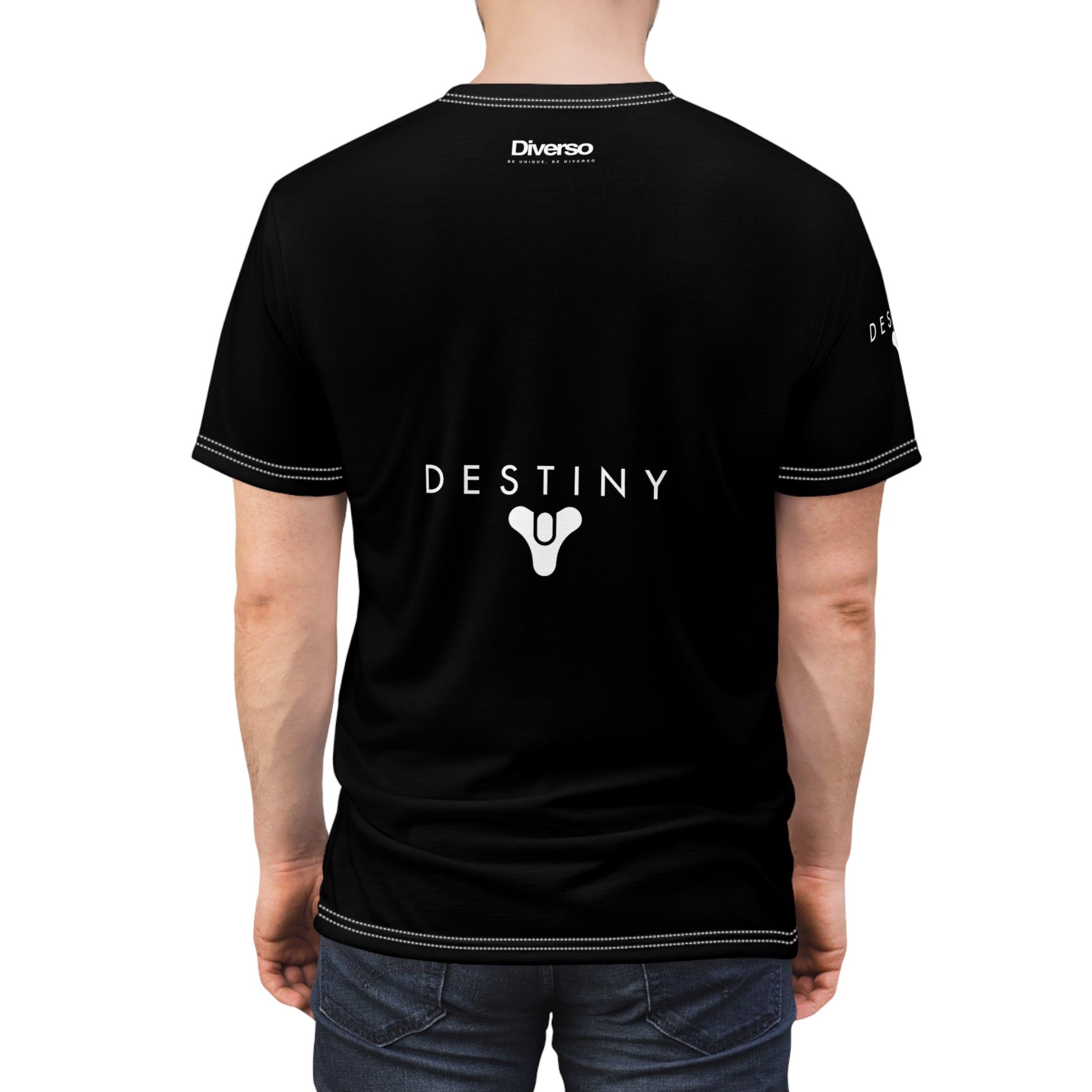Cayde Destyny Mysterious Hero Unisex Cut & Sew Tee - Stylish Graphic Tee for Fans of Fantasy & Adventure - Diverso shop