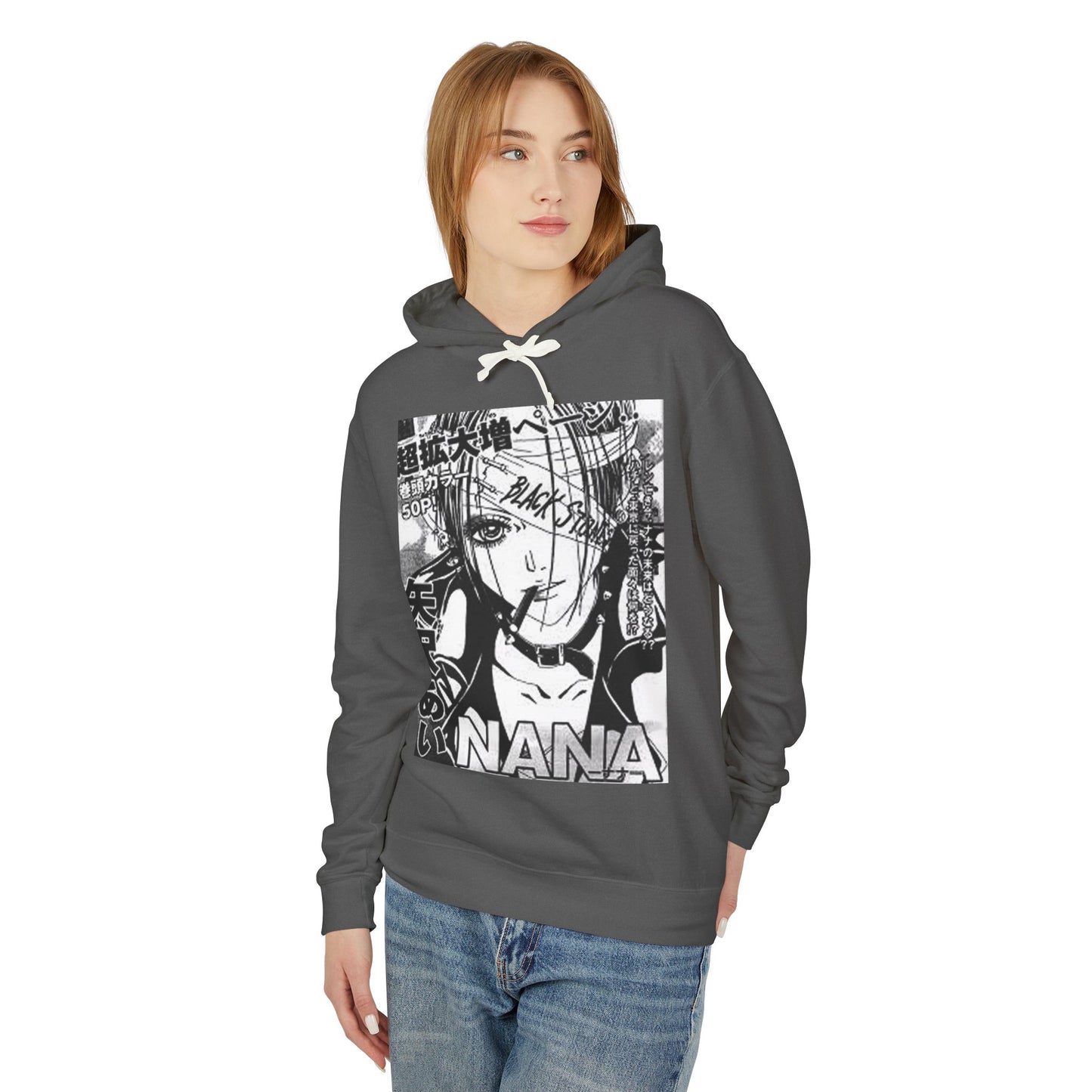 NANA Graphic Unisex Lightweight Hooded Sweatshirt - Trendy Manga Style - Diverso shop