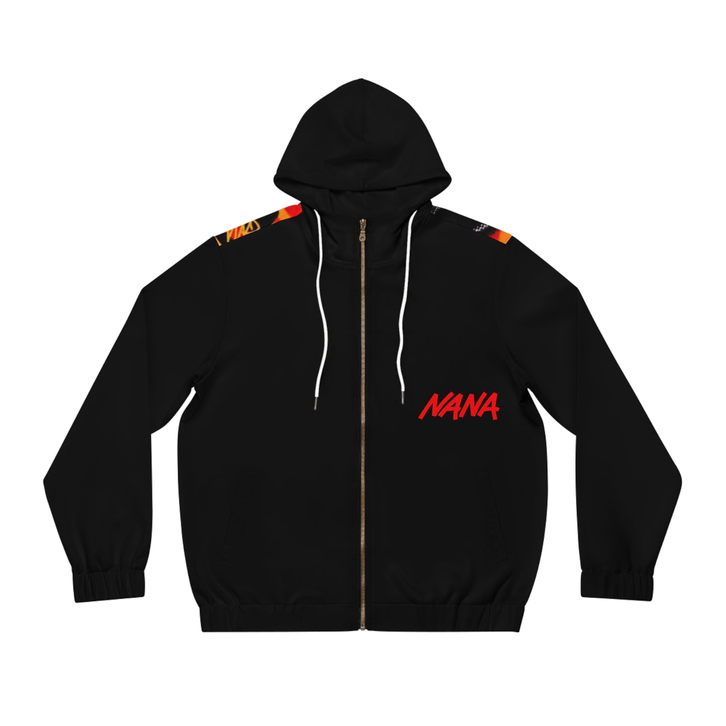 Nana Osaki Blackstones Men's Full-Zip Hoodie - Bold Graphic Design with Statement Text - Diverso shop