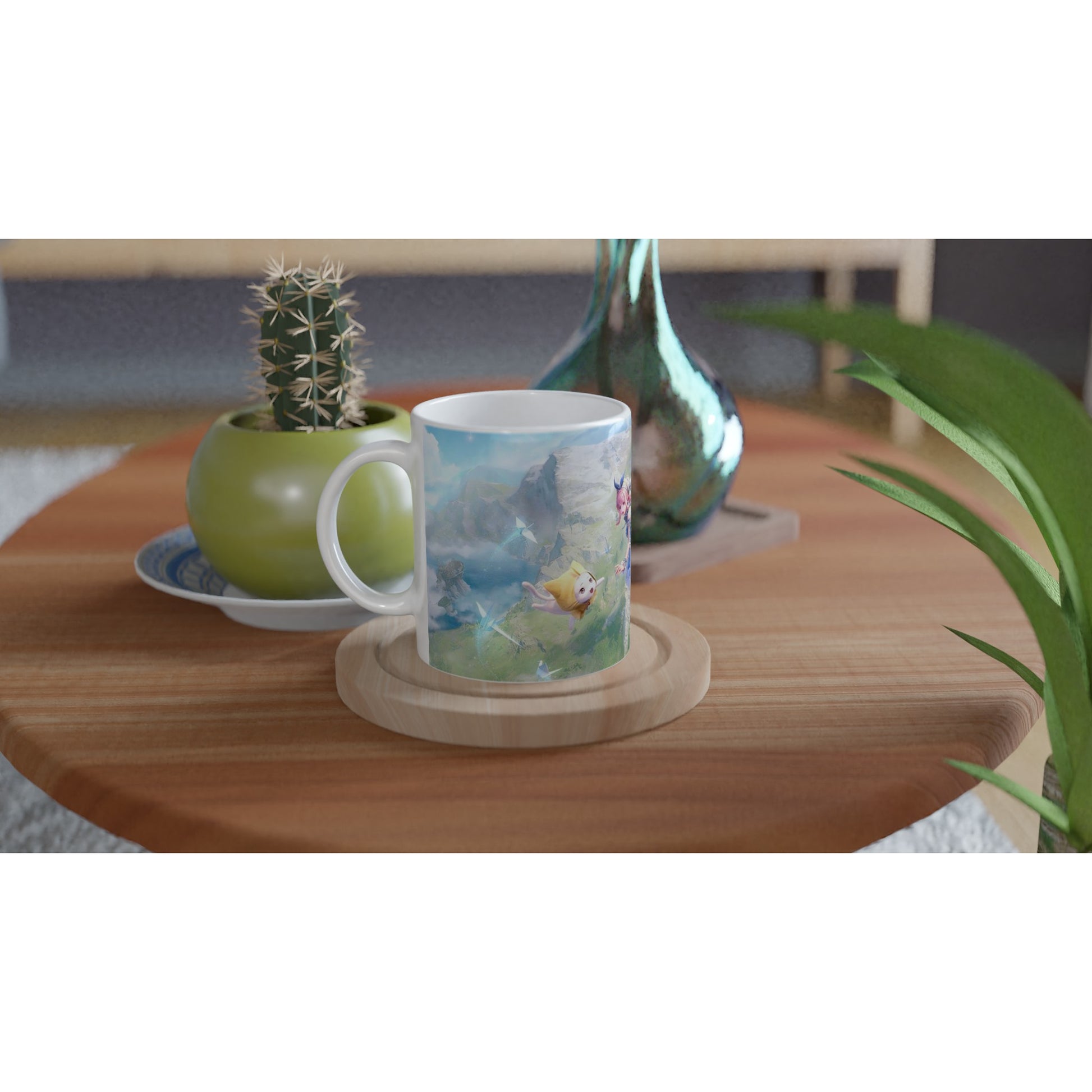 Infinity Nikki Momo inspired White 11oz Ceramic Mug - Diverso shop