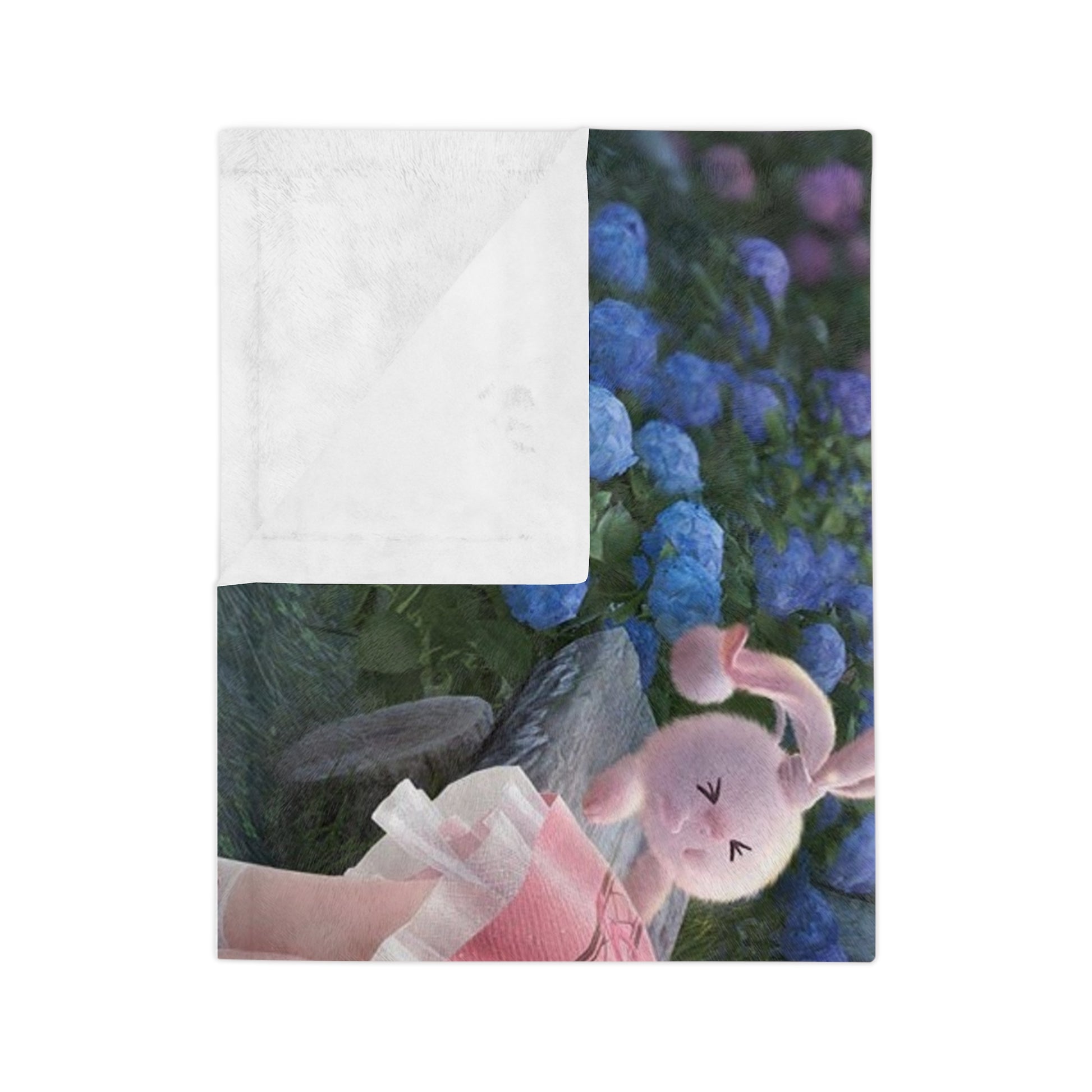 Infinity Nikki Momo Whimsical Velveteen Microfiber Blanket with Fantasy Creatures - Diverso shop