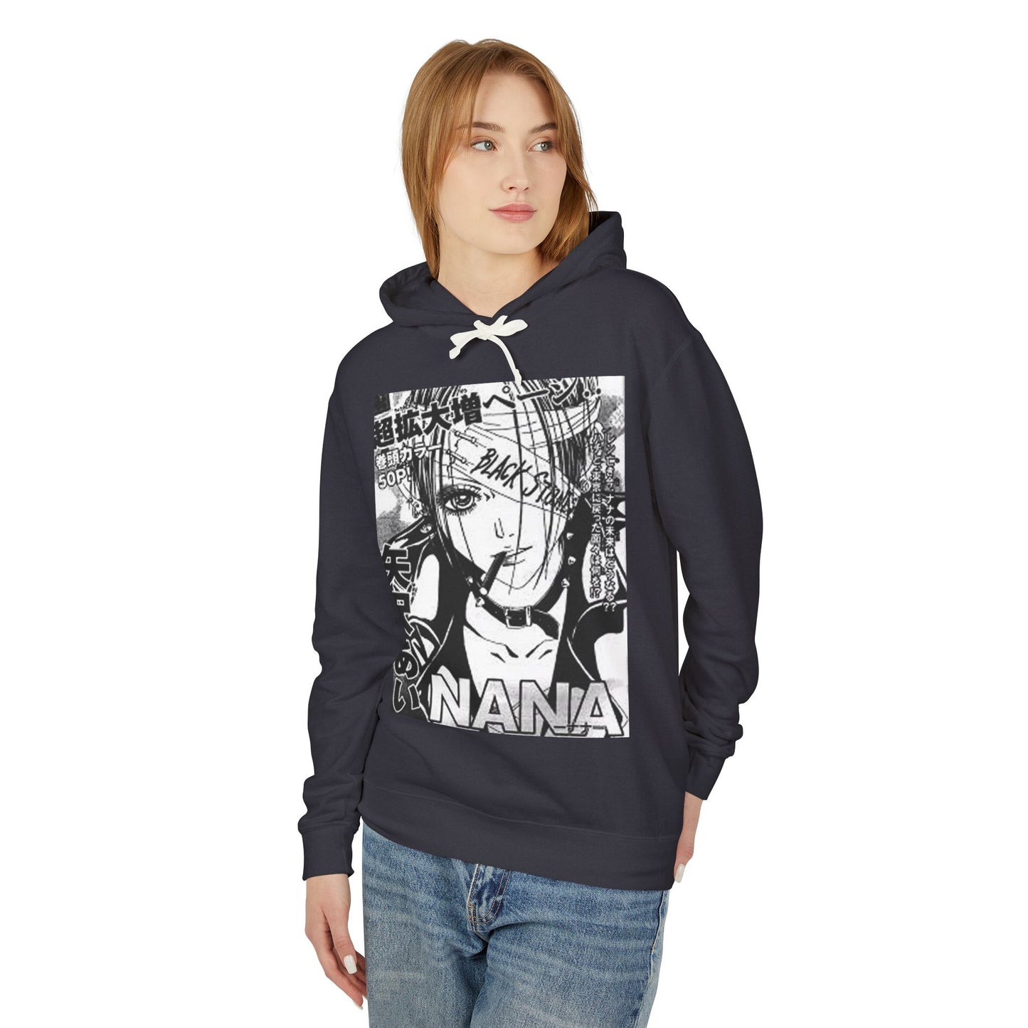 NANA Graphic Unisex Lightweight Hooded Sweatshirt - Trendy Manga Style - Diverso shop