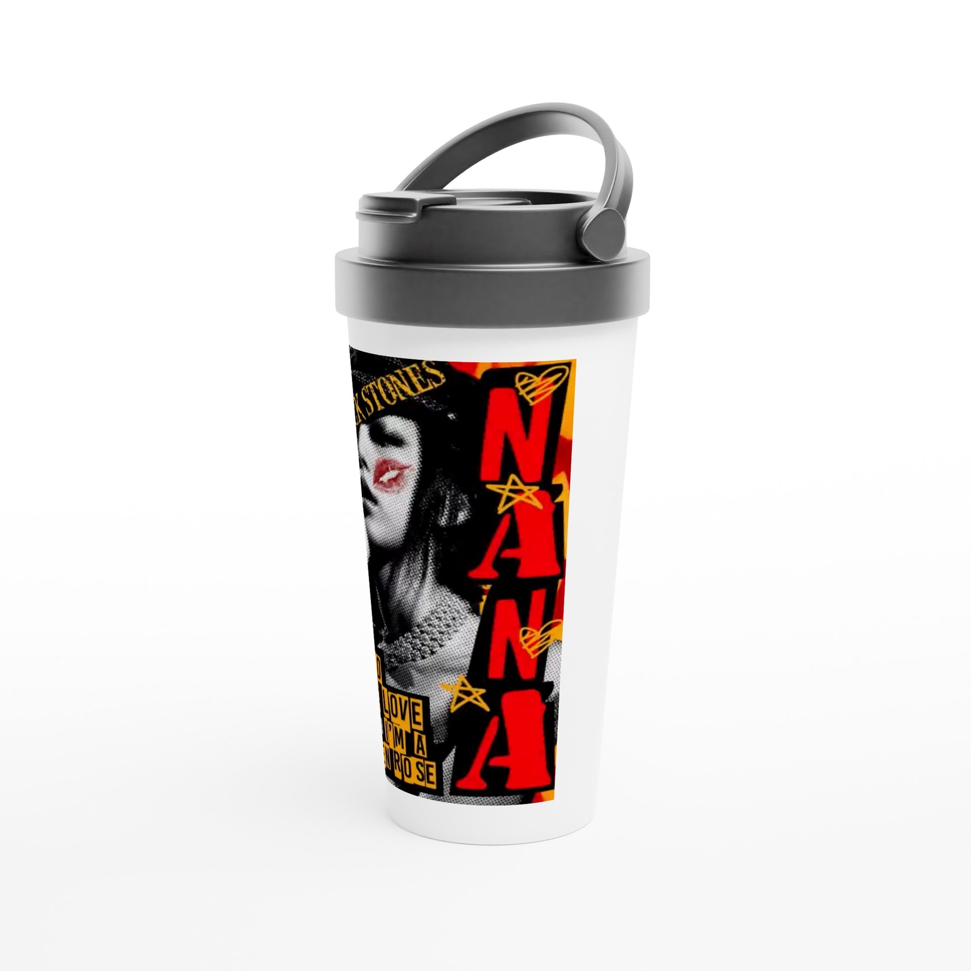 Nana Osaki Blackstones White 15oz Stainless Steel Travel Mug - Diverso shop