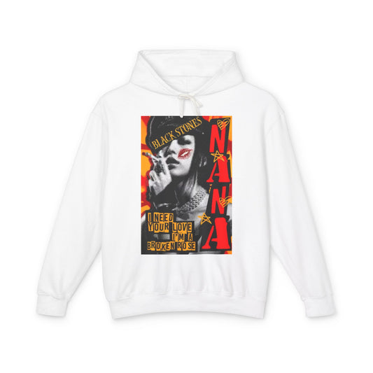 Nana Osaki Unisex Lightweight Hooded Sweatshirt - 'I Need Your Love, I’m a Broken Nose' Graphic Design - Diverso shop