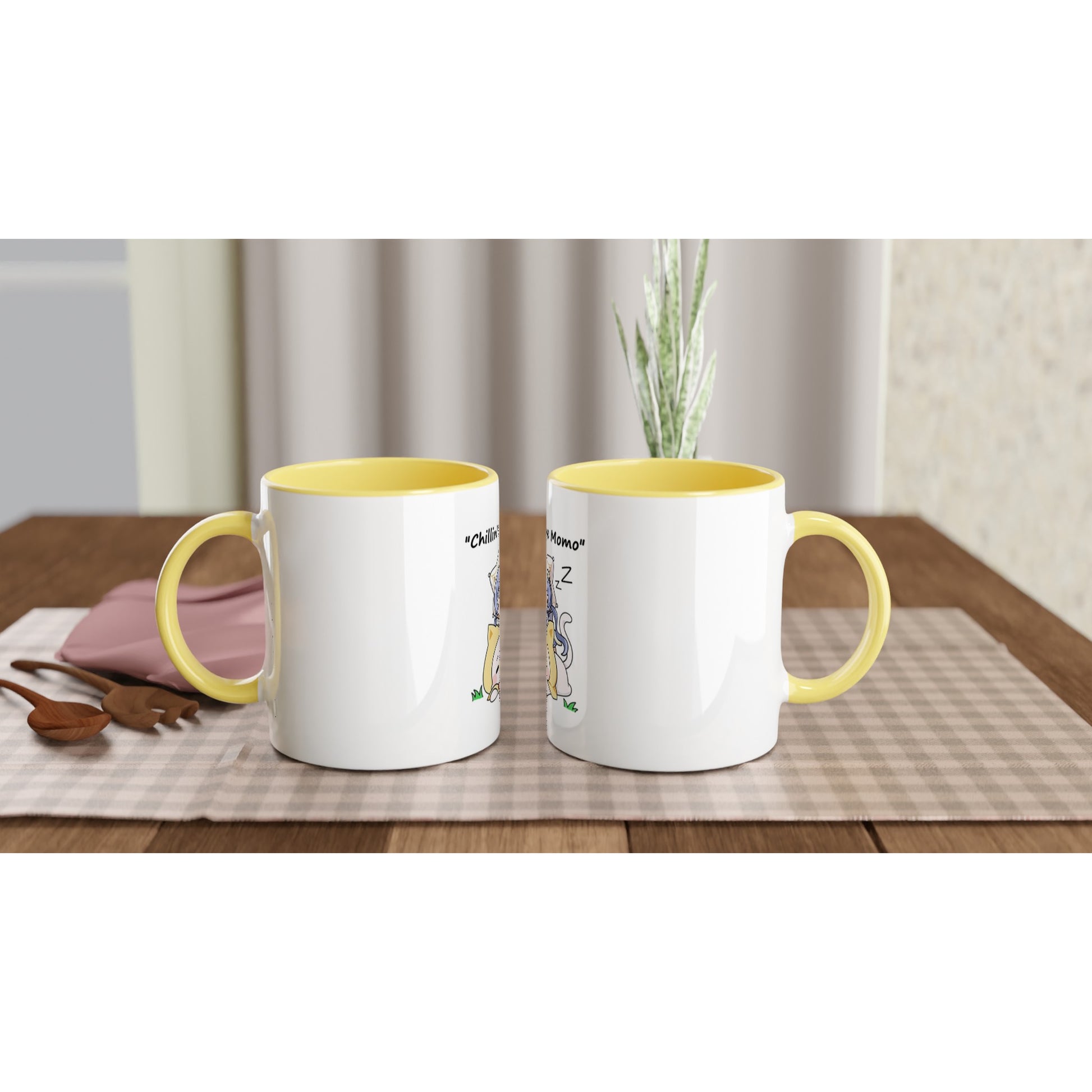 Infinity Nikki Momo White 11oz Ceramic Mug with Color Inside - Diverso shop