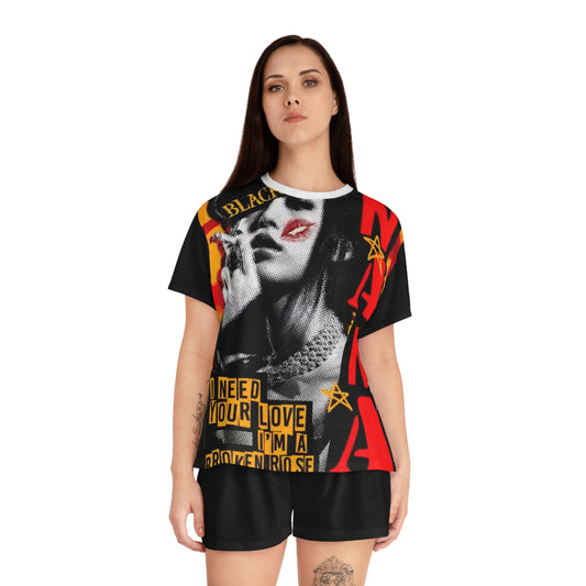 Nana Osaki blackstones Trendy Women's Short Pajama Set - 'NANA' Graphic Sleepwear - Diverso shop