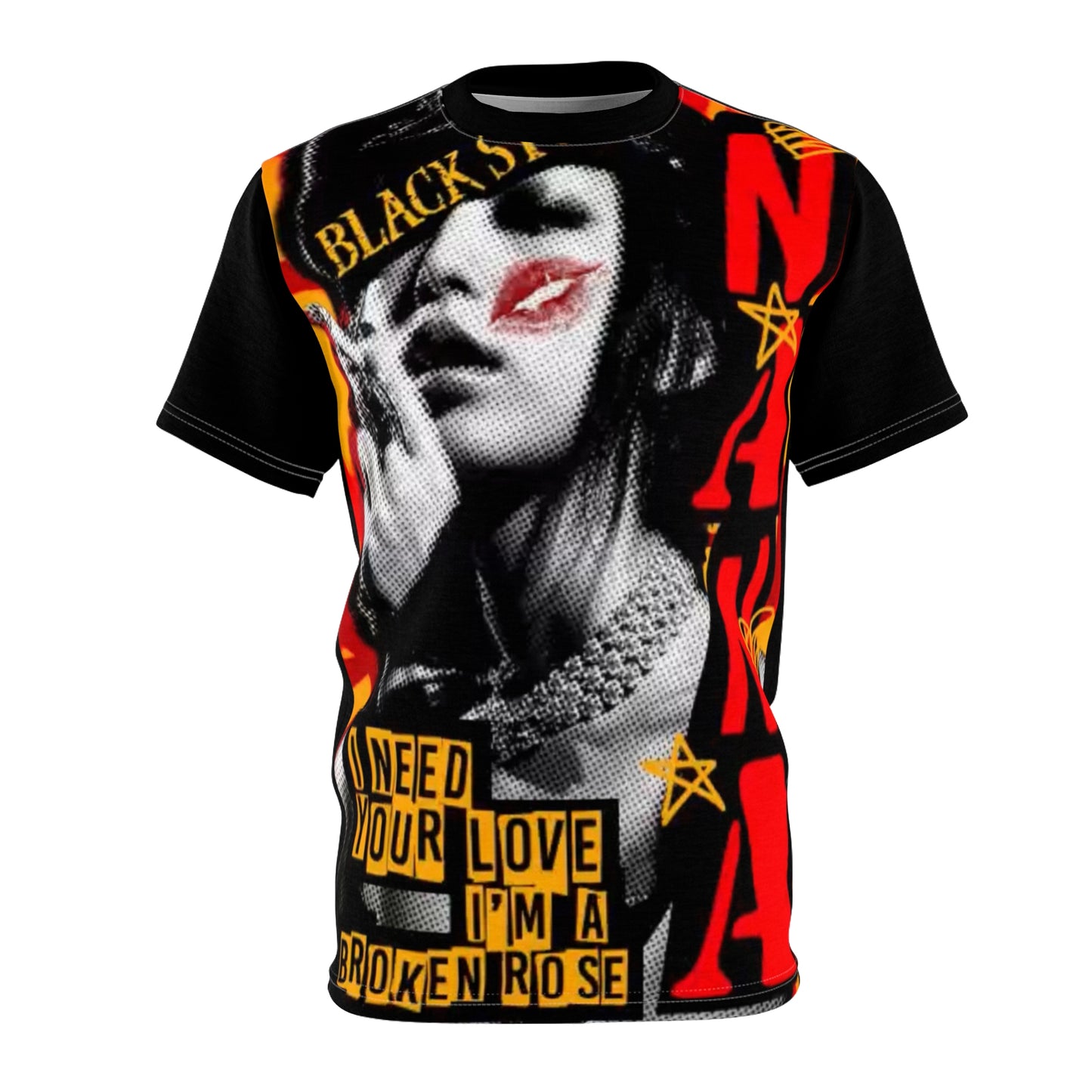 Nana Osaki Blackstones Bold Graphic Unisex Tee - 'I Need Your Love, I'm a Broken Rose' Statement Shirt - Diverso shop