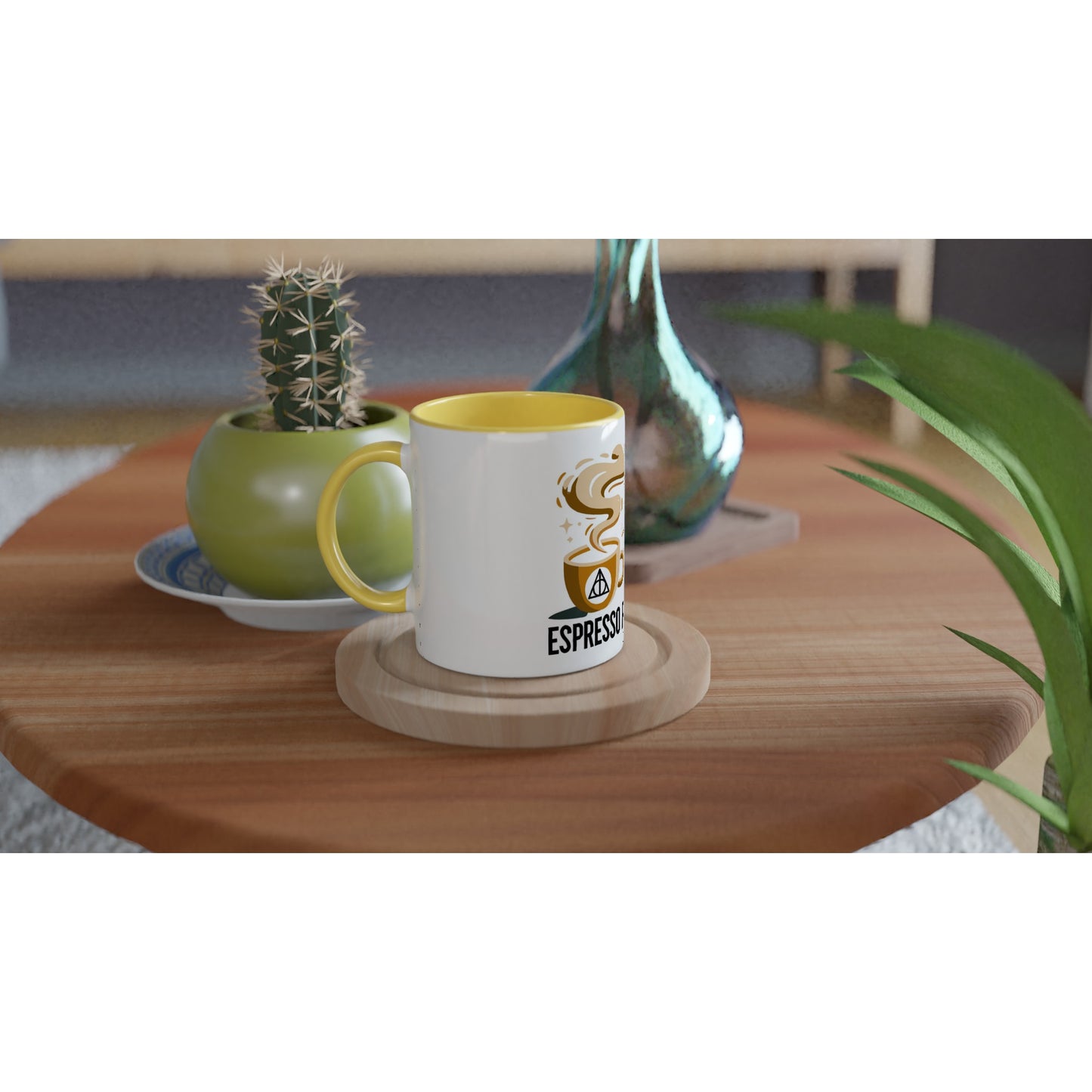 White 11oz Ceramic Mug with Color Inside - Diverso shop