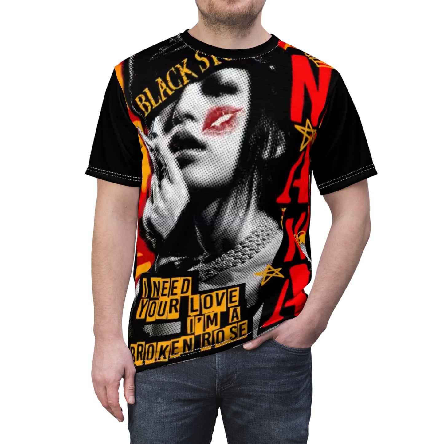 Nana Osaki Blackstones Bold Graphic Unisex Tee - 'I Need Your Love, I'm a Broken Rose' Statement Shirt - Diverso shop