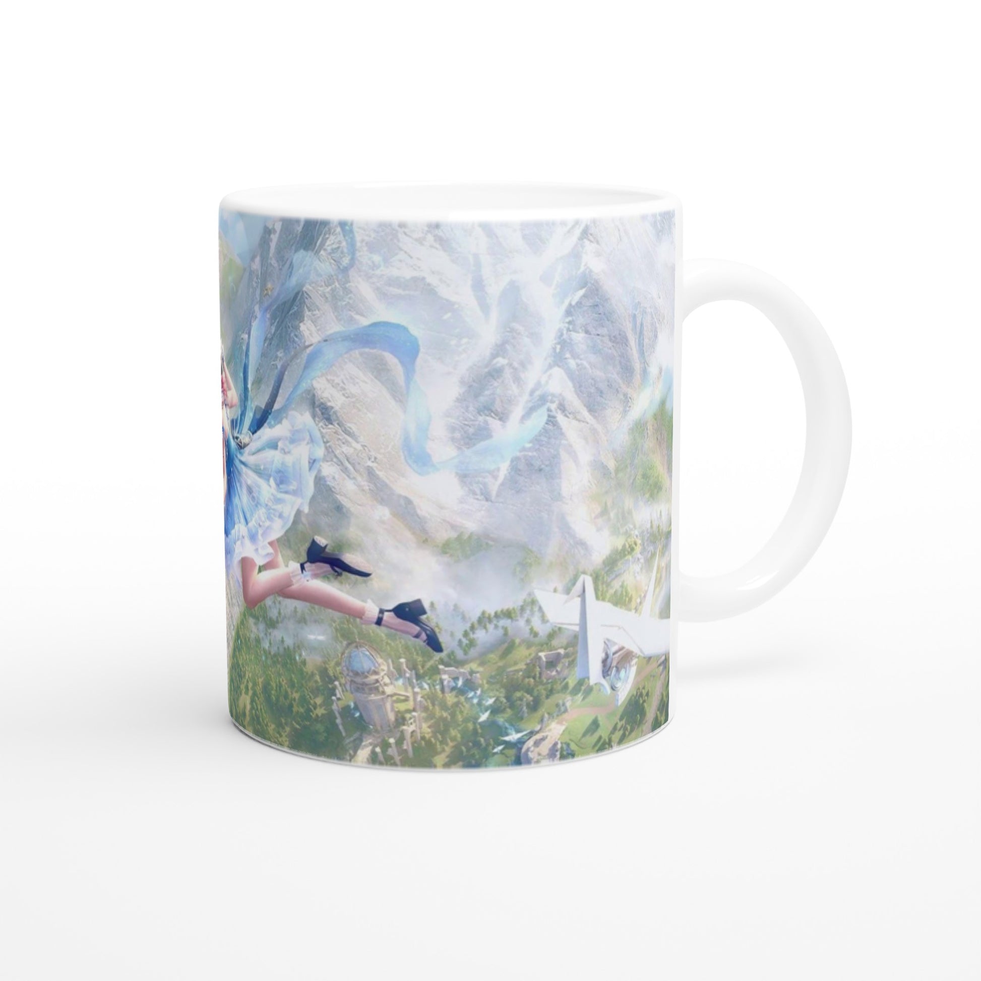 Infinity Nikki Momo inspired White 11oz Ceramic Mug - Diverso shop