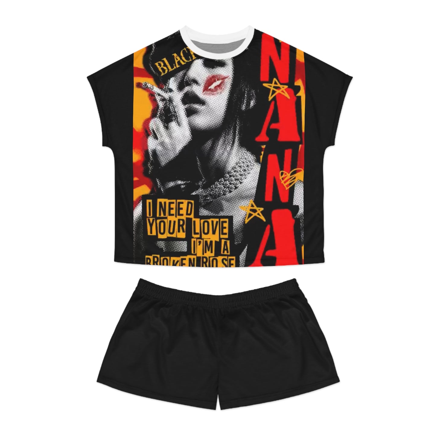 Nana Osaki blackstones Trendy Women's Short Pajama Set - 'NANA' Graphic Sleepwear - Diverso shop