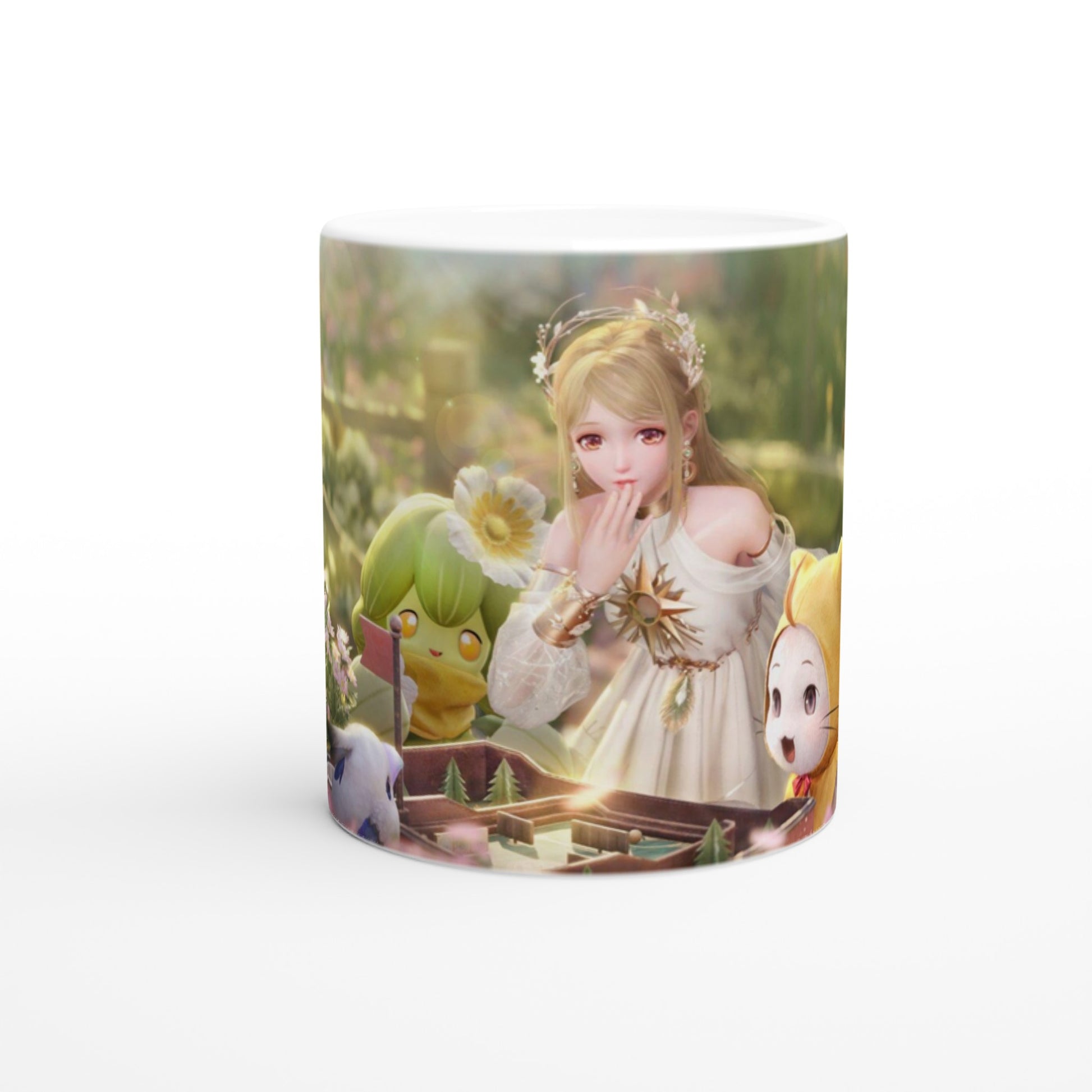 Infinity Nikki Momo inspired White 11oz Ceramic Mug - Diverso shop