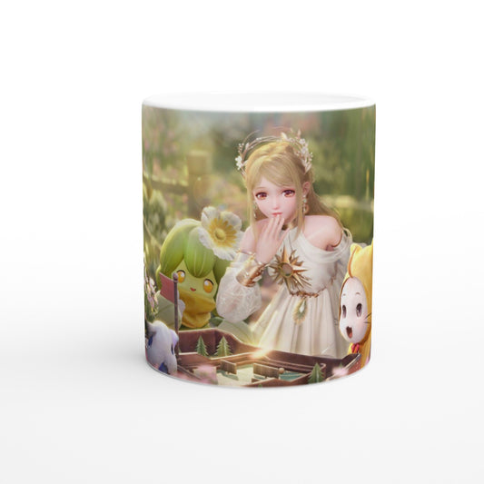 Infinity Nikki Momo inspired White 11oz Ceramic Mug - Diverso shop