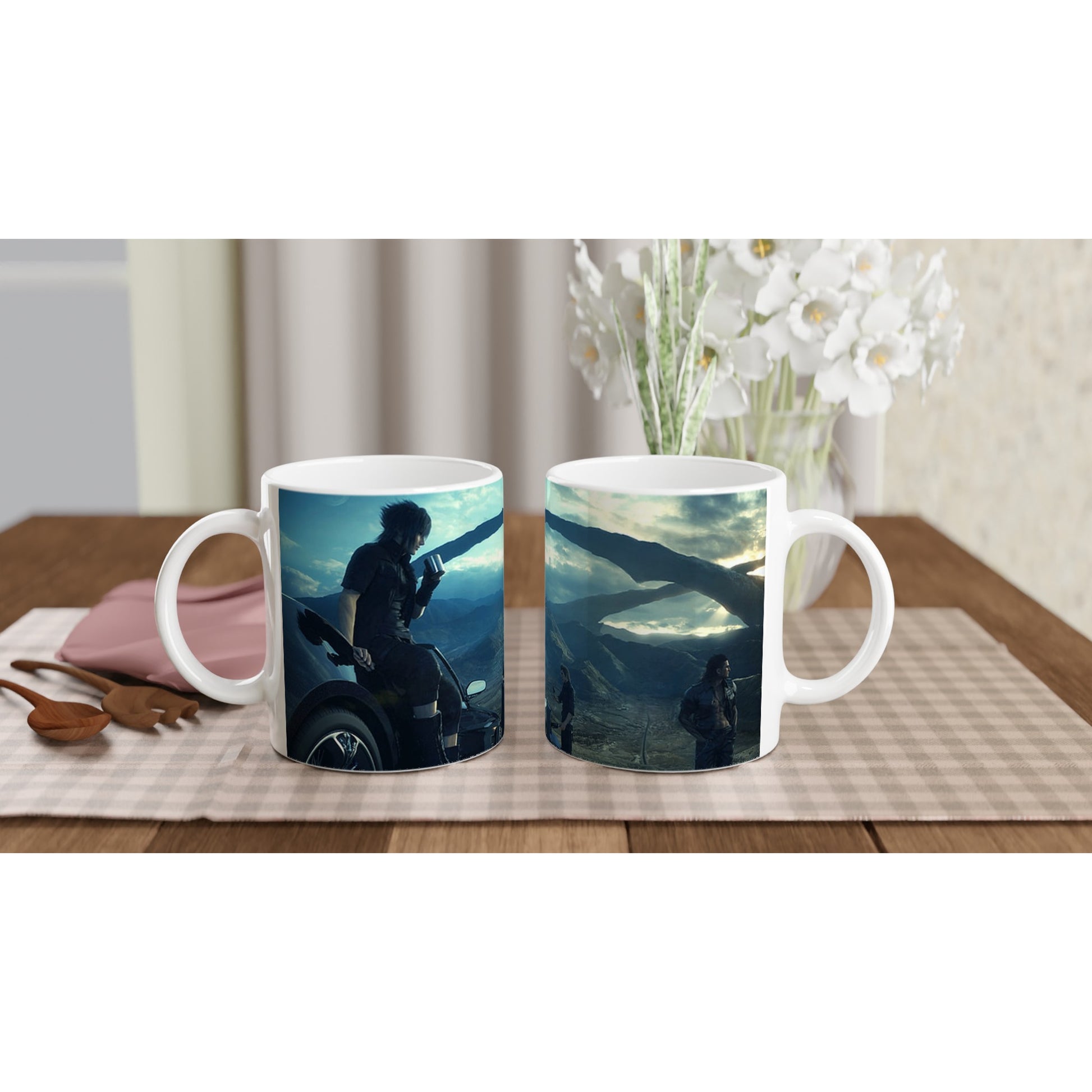 Final fantasy inspired White 11oz Ceramic Mug - Diverso shop