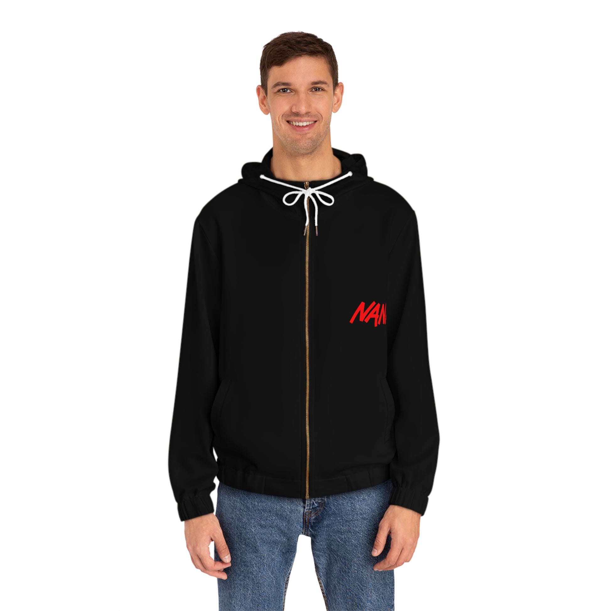 Nana Osaki Blackstones Men's Full-Zip Hoodie - Bold Graphic Design with Statement Text - Diverso shop