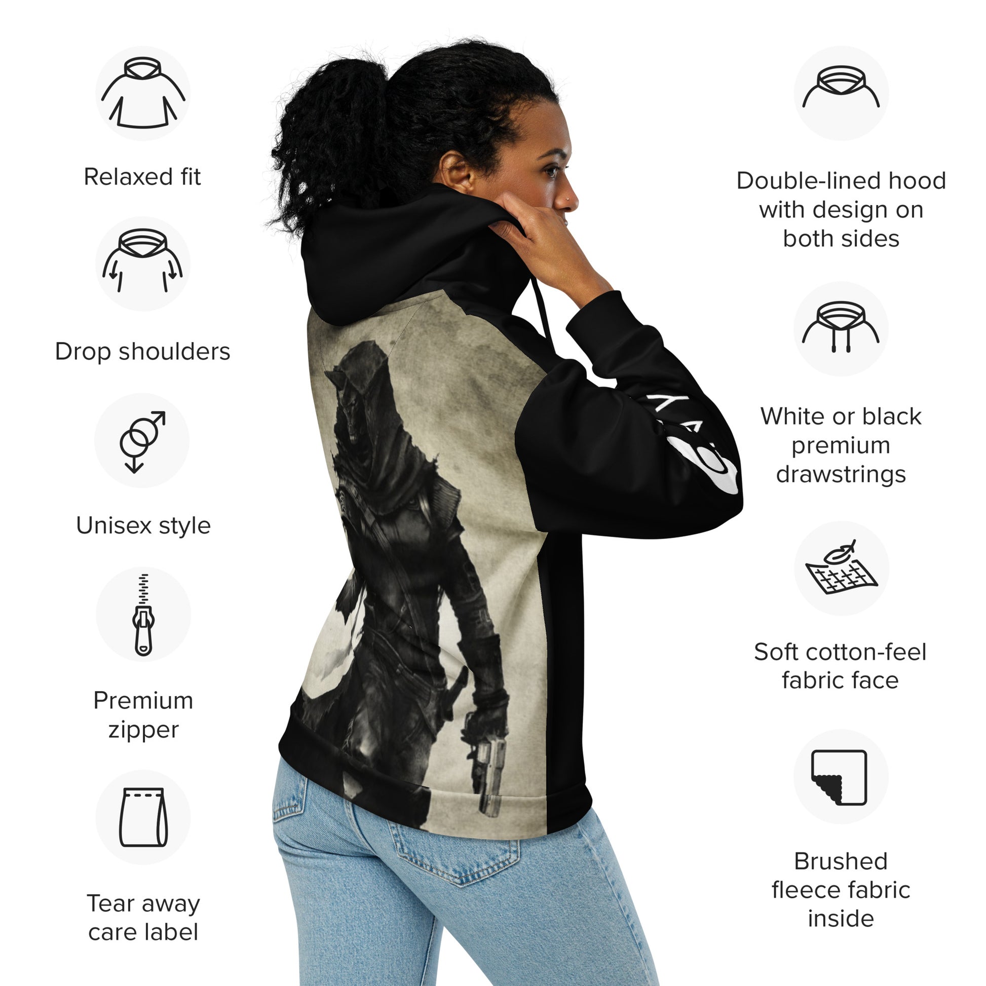 Destiny CaydeUnisex zip hoodie - Diverso shop