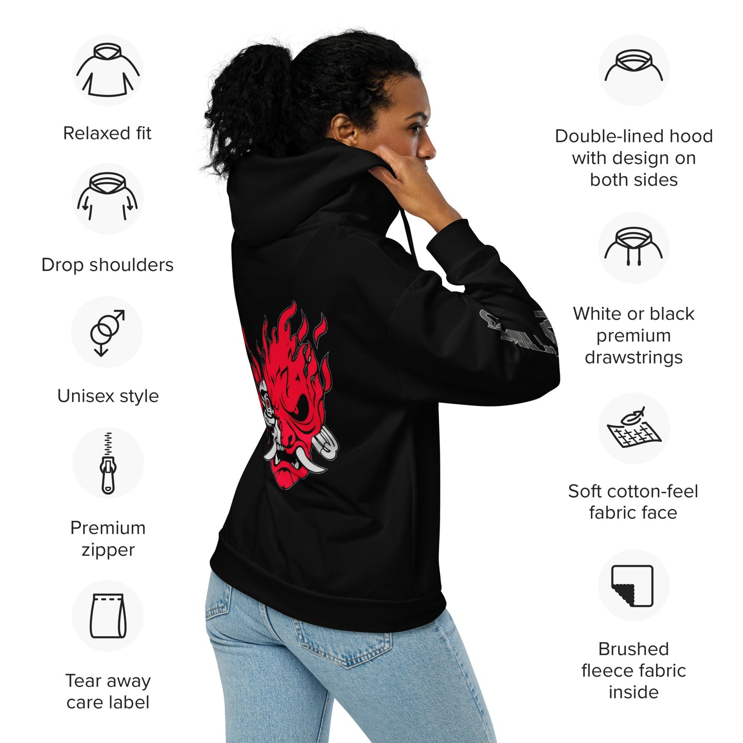 Cyberpunk 2077 inspired Unisex zip hoodie