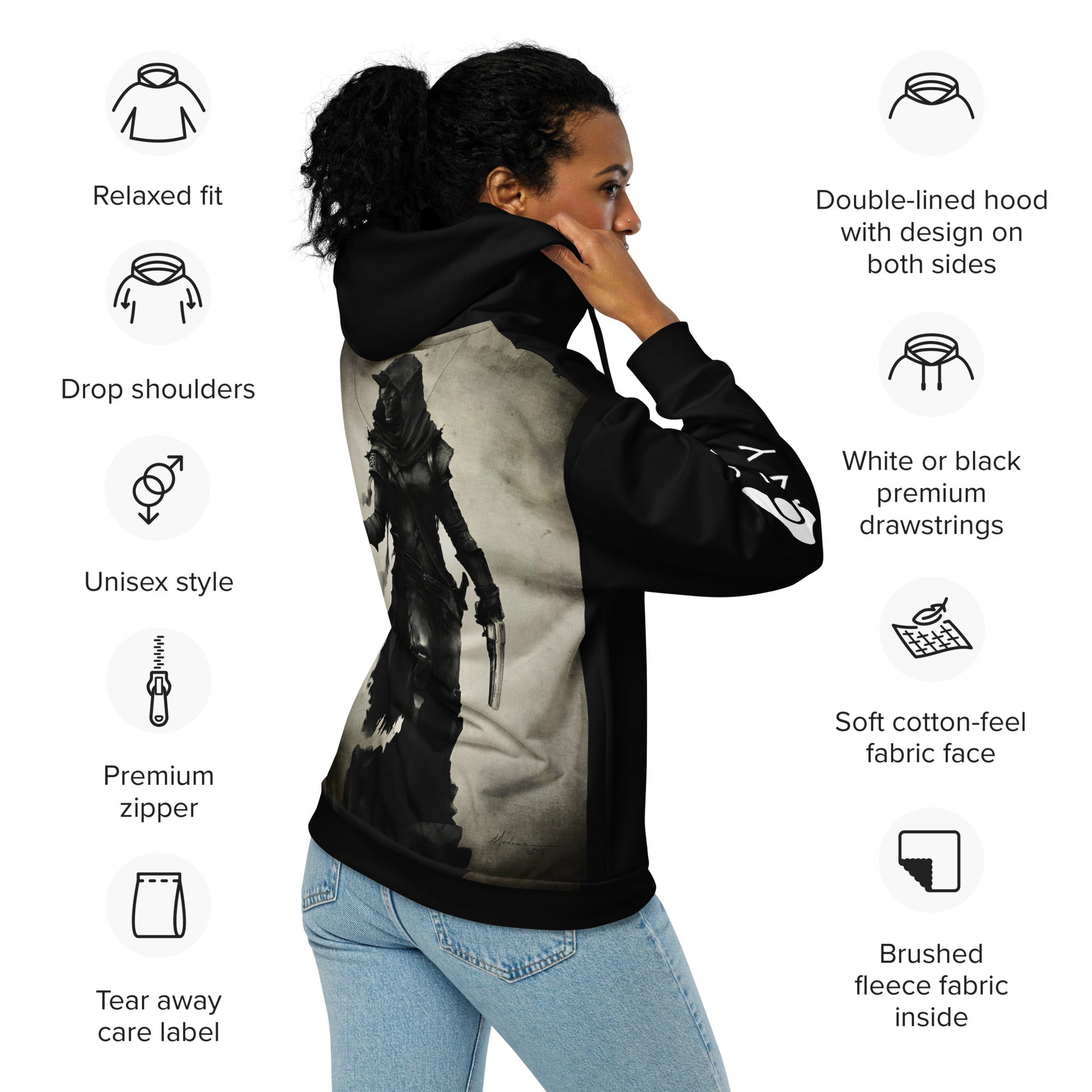 Destiny Cayde inspired Unisex zip hoodie