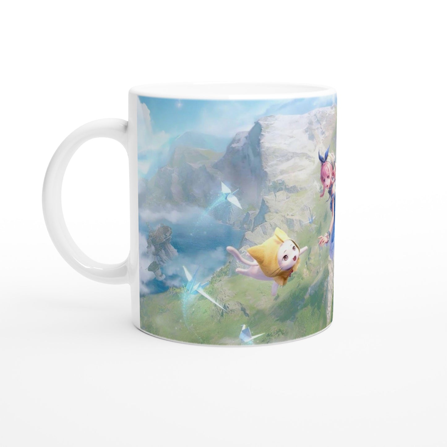 Infinity Nikki Momo inspired White 11oz Ceramic Mug - Diverso shop