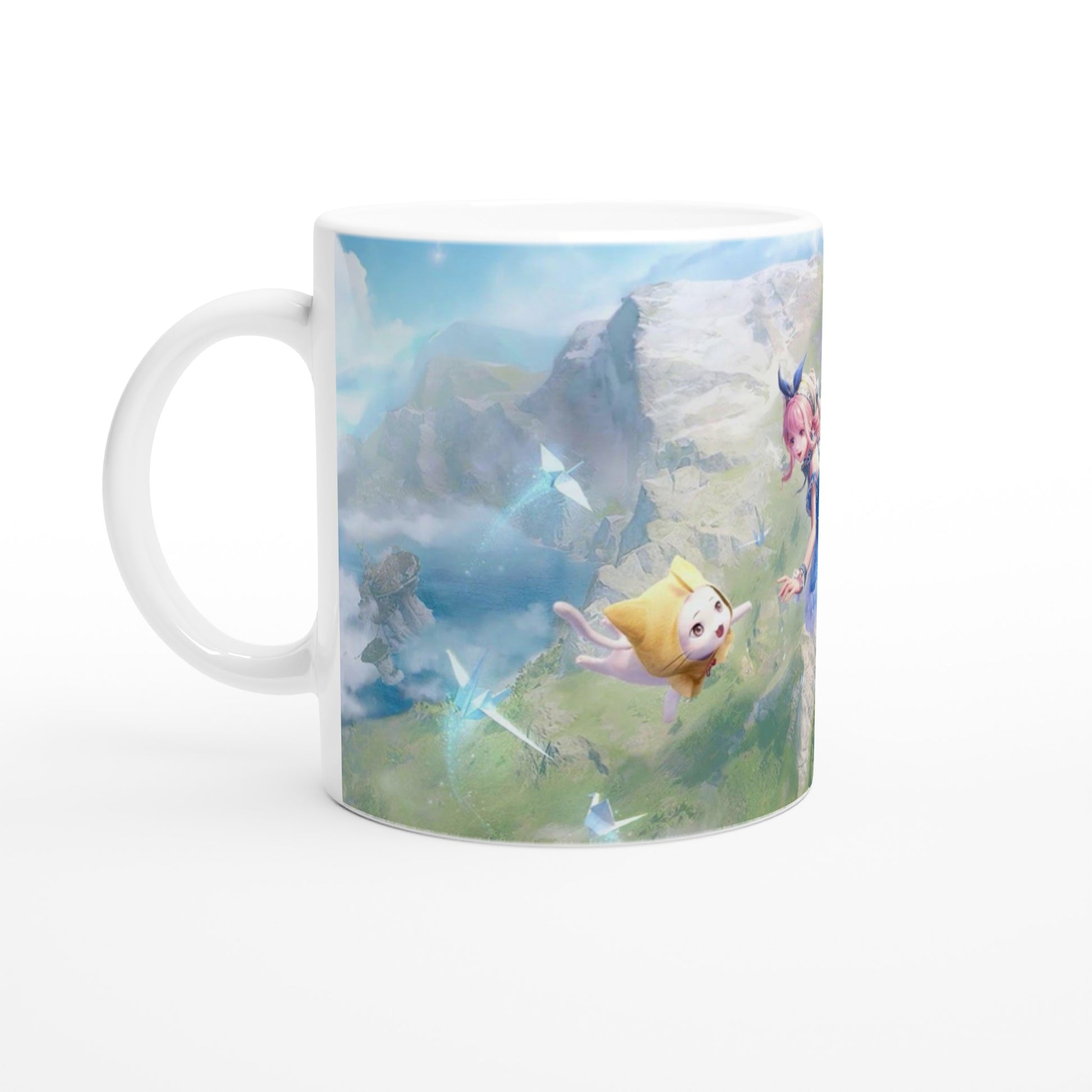 Infinity Nikki Momo inspired White 11oz Ceramic Mug - Diverso shop