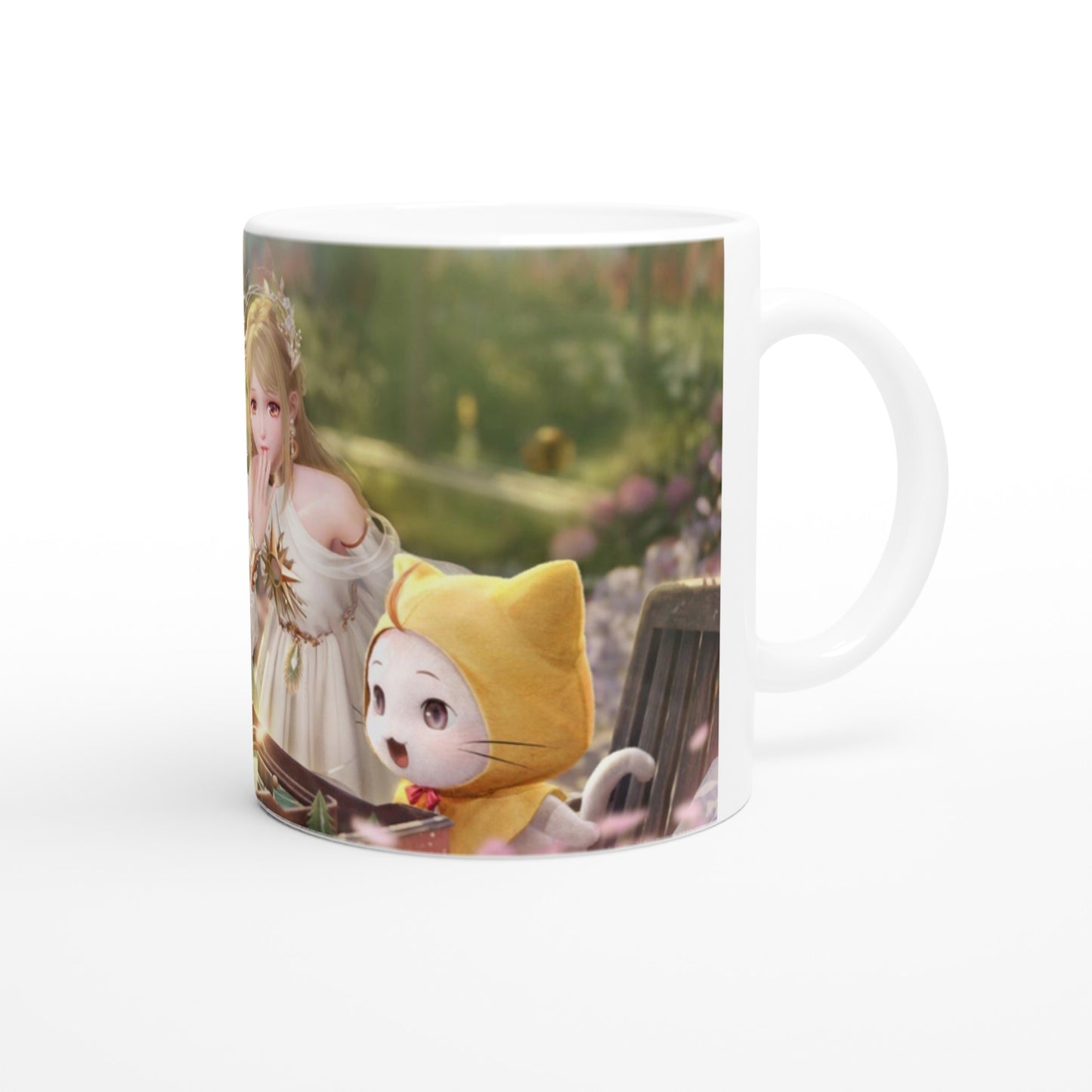 Infinity Nikki Momo inspired White 11oz Ceramic Mug - Diverso shop