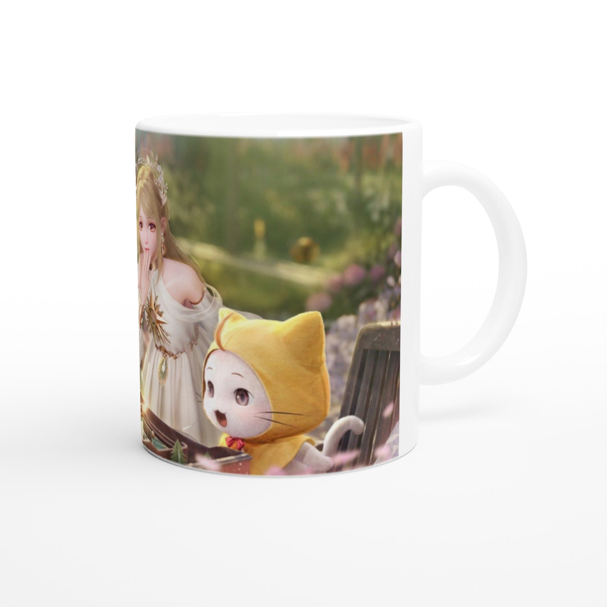 Infinity Nikki Momo inspired White 11oz Ceramic Mug - Diverso shop