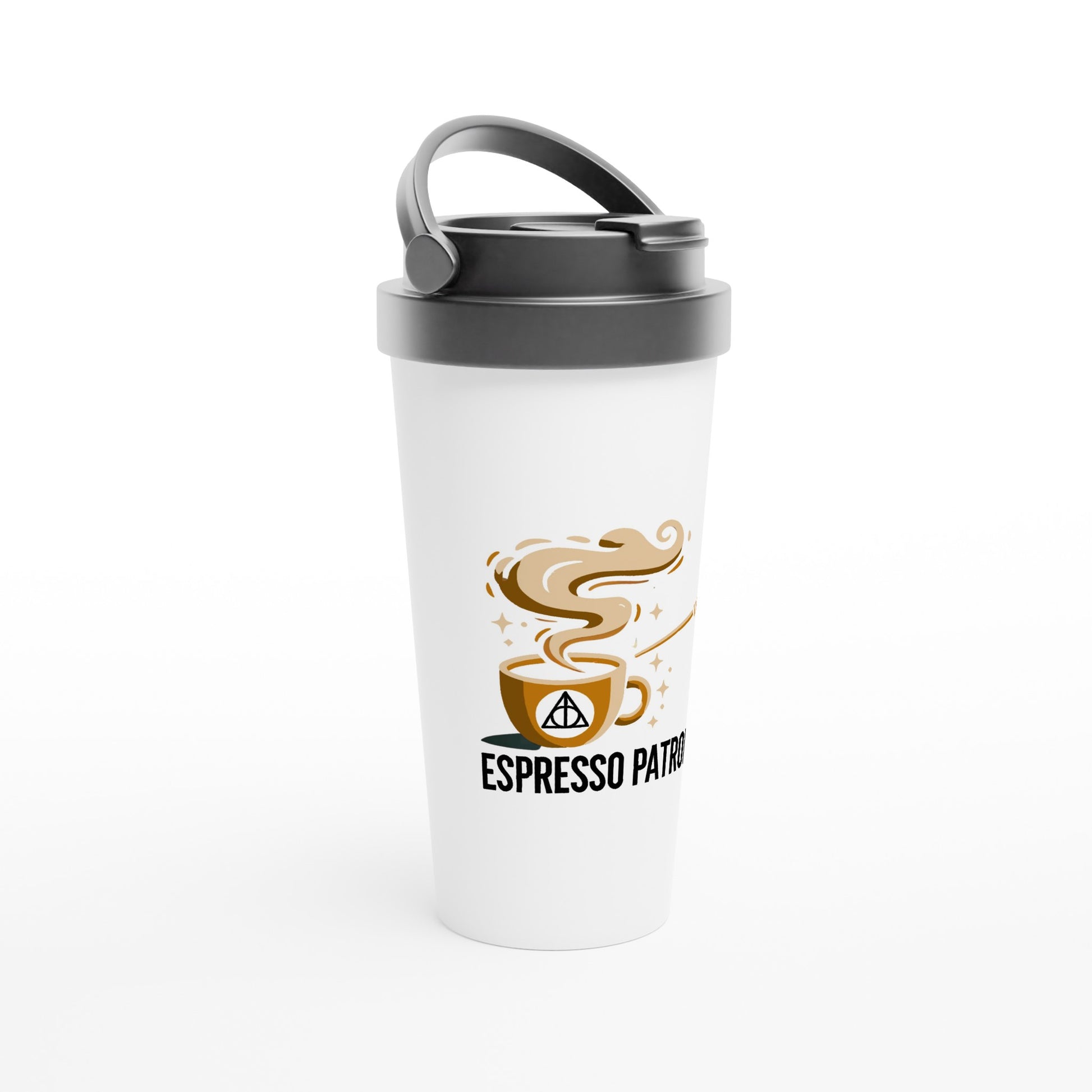 White 15oz Stainless Steel Travel Mug - Diverso shop