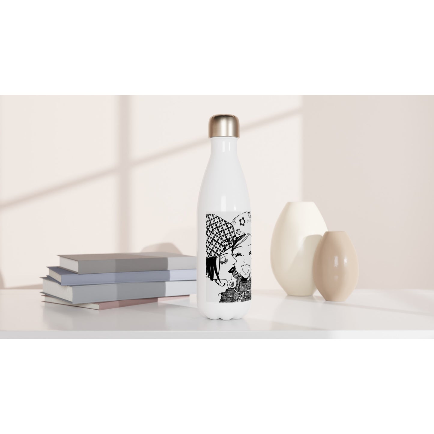 Nana Osaki Hachi White 17oz Stainless Steel Water Bottle - Diverso shop