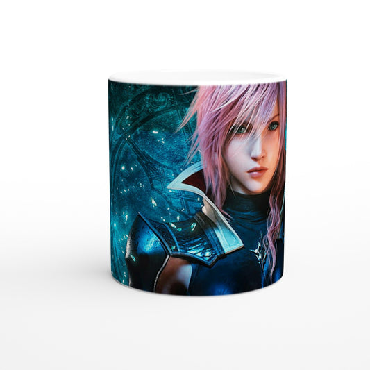 Final Fantasy inspired Lightning White 11oz Ceramic Mug - Diverso shop